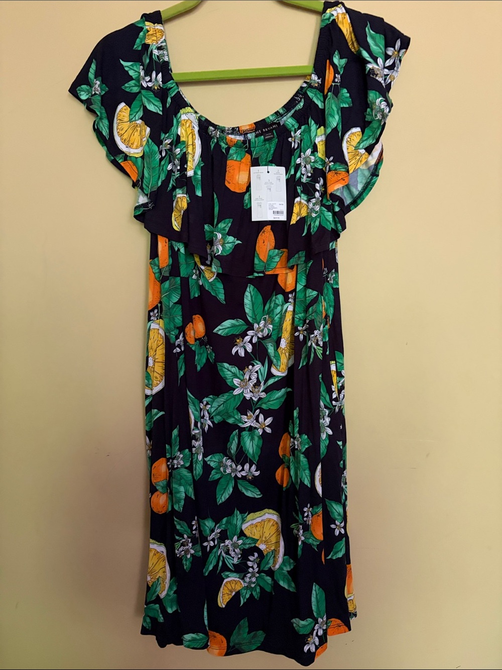 NWT Lane Bryant size 14/16 Tropical Floral Citrus Sundress 4 ways to wear Dress